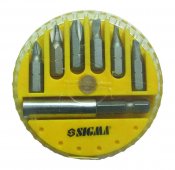 На фото Набор бит Sigma + адаптер 7шт S2 (пласт кейс) (4013101)