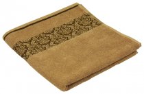 На фото Полотенце махровое Руно 70x140 см Бежевое (070140ТЖ_бежевий)