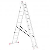 На фото Лестница алюминиевая Intertool 3-х секционная 3*12ступ. 7.6м (LT-0312)