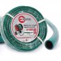 На фото Шланг Intertool для полива 3-х слойный 1/2", 100м, армированный PVC (GE-4027)