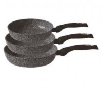 На фото Набор сковород с мраморным покрытием Edenberg 3 предметов (EB-1738)