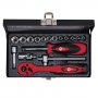 На фото Набор инструмента Intertool 1/4" 17шт 4-13мм CrV (ET-6017)