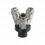 Разветвитель воздуха 1/4" на 3 выхода, W-образный, с быстросъемом 10bar Intertool (PT-1853) На фото Разветвитель воздуха 1/4" на 3 выхода, W-образный, с быстросъемом 10bar Intertool (PT-1853)