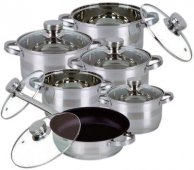 На фото Набор посуды Bohman из 12 предметов (BH-1275MRB)
