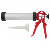 На фото Пистолет для силикона Intertool 300мл (HT-0025)