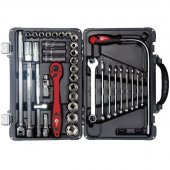На фото Профессиональный набор инструмента Intertool 39шт 1/2" CrV (ET-7039)