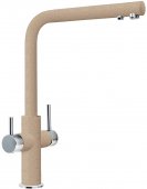 На фото Смеситель для кухни Franke Neptune Clear Water хром/бежевый (115.0370.709)