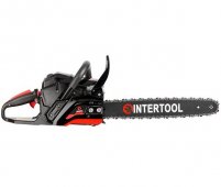 На фото Бензопила цепная Intertool 2.6 кВт, 58 см3, шина 45 см/18", шаг 0,325", STORM (WT-0640)