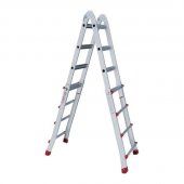 На фото Лестница алюминиевая Intertool телескопическая 4*4 ступ. 4.00м (LT-2044)