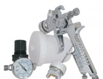 На фото Набор покрасочный пневматический Auarita H-827 HVLP 1.3 и 1.7 мм с регулятором воздуха (KIT-H-827-1.