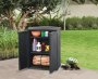 На фото Ящик для хранения Keter Rattan style Base Shed Compact Garden 230 л серый (7290103652760)