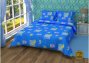 На фото Постельное белье Leleka-Textile Полиэстер 200х220 Синие Евро