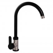 Смеситель для кухни ZERIX LR74105B черный (LL1206) На фото Смеситель для кухни ZERIX LR74105B черный (LL1206)
