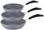 На фото Набор сковород Berlinger Haus Gray Stone Touch Line 3 предметов (BH-1180N)