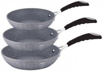 На фото Набор сковород Berlinger Haus Gray Stone Touch Line 3 предметов (BH-1180N)