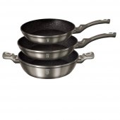 Набор сковород Berlinger Haus Carbon Metallic Line 3 предметов (BH-1275N) На фото Набор сковород Berlinger Haus Carbon Metallic Line 3 предметов (BH-1275N)