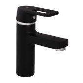 Смеситель для раковины ZERIX Z1030-6 черный (ZX0352) На фото Смеситель для раковины ZERIX Z1030-6 черный (ZX0352)