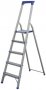 Стремянка алюминиевая Flora 5 ступенчатая (5035504) На фото Стремянка алюминиевая Flora 5 ступенчатая (5035504)