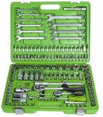 На фото Универсальный набор инструментов Alloid 1/4" & 1/2" 130 шт 6 граней (НГ-4130П)