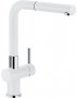 Кухонный смеситель Franke Active Plus Doc с выносным шлангом фрагранит белый (115.0373.888) На фото Кухонный смеситель Franke Active Plus Doc с выносным шлангом фрагранит белый (115.0373.888)