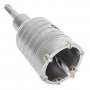 На фото Коронка Intertool по бетону 50мм и переходник SDS Plus 100мм (SD-7050)