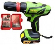 На фото Шуруповерт Procraft РА-18 PRO с DFR патроном и набор инструмента