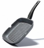 Сковорода гриль квадратная Fissman GREY STONE 24 см (4977) На фото Сковорода гриль квадратная Fissman GREY STONE 24 см (4977)