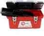 На фото Ящик для инструментов Intertool с металлическими замками 16" 415х210х190 мм (BX-0516)