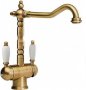 На фото Смеситель для кухни Franke OLD-ENGLAND BICOMAND латунь-оптик (115.0028.204)