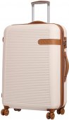 На фото Чемодан на колесах Rock Valiant Cream Hardshell Expandable (M) (923728)