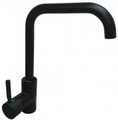 На фото Смеситель для кухни Haiba Hans 011-G BLACK (HB0809)