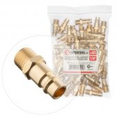 На фото Переходники Intertool 50 шт c наружной резьбой 1/4 на ответную часть (PT-5820)
