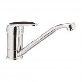 На фото Смеситель для кухни CRON MAGIC 004 (черная ручка) (CR0105)