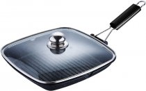 Сковорода-гриль с крышкой Wellberg 28 х 28 см (WB-2321) На фото Сковорода-гриль с крышкой Wellberg 28 х 28 см (WB-2321)