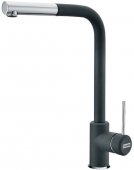На фото Кухонный смеситель Franke SIRIUS фрагранит хром/графит (115.0476.823)