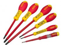 На фото Набор отверток диэлектрических Stanley FatMax индикатор, PH, SL, корпус VDE до 1000V 6 шт (0-65-441)