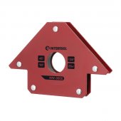 На фото Сварочный магнит Intertool стрела 45° 90° 135° 23 кг 90×100×17 мм (MW-0005)
