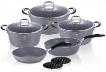 На фото Набор посуды Berlinger Haus Gray Stone Touch Line 10 предметов (BH-1167)