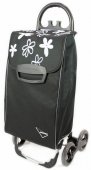 На фото Сумка-тележка Aurora Avanti 4 Basic 50 Black/Grey Flower (926879)