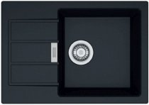На фото Кухонная мойка Franke Sirius Tectonite SID 611-62 Slim Черная (114.0497.937)