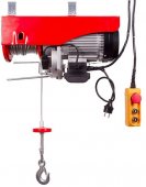 На фото Лебедка электрическая Intertool 1600Вт, 500/999кг, трос 5.6мм*12м (GT1483)