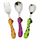 На фото Набор детских столовых приборов Fissman Жираф 3 предмета (CY-3020.3)