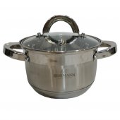 На фото Кастрюля из нержавеющей стали Bohmann 24х14.5 см 6.6 л (BH 1424)