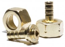 На фото Гайка Vita пропан левая резьба плюс штуцер (AR-0015)