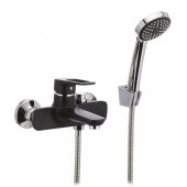 Смеситель для ванны MIXXUS NEVADA 009 (перекл. кнопкой) черный (MX0018) На фото Смеситель для ванны MIXXUS NEVADA 009 (перекл. кнопкой) черный (MX0018)