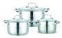 На фото Набор кастрюль из нержавеющей стали Bohmann 6 предметов (BH 1903)