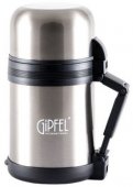 На фото Термос Gipfel SANTOS 0.8 л серый с широким горлом (8200)