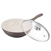 На фото Wok Maestrо Cast с крышкой 28 см (MR-4828)