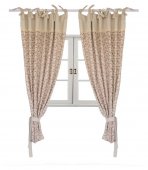 На фото Штора Прованс Rosettes 250х140 см 2шт Бежевая с мережкой (.006562)