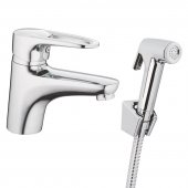 Смеситель для раковины Haiba OPUS 001 с выходом для гигиен. лейки (HB0682) На фото Смеситель для раковины Haiba OPUS 001 с выходом для гигиен. лейки (HB0682)